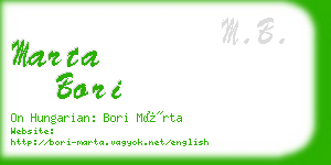 marta bori business card